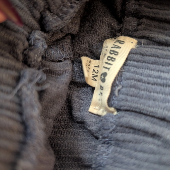 Kids Corduroy Pants Set - Black and Gray - Picture 3 of 8